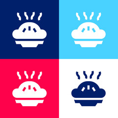 Apple Pie blue and red four color minimal icon set