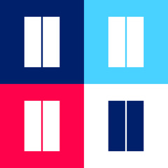 Bars blue and red four color minimal icon set