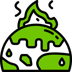 global warming one color icon