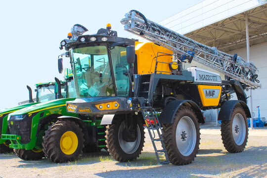 Kyiv, Ukraine - June 16, 2020: The self-propelled sprayer MAZZOTTI MAF 4240 at Kyiv