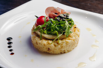 Risotto with Parma Ham, Rucola and camembert Cheese
