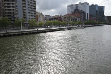 Urbanscape in the city of Bilbao