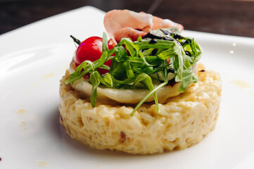 Risotto with Parma Ham, Rucola and camembert Cheese