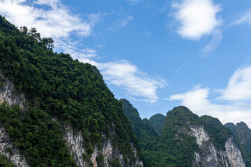 Fototapeta na wymiar China Guilin Hills, beautiful Karst Mountain Landscape