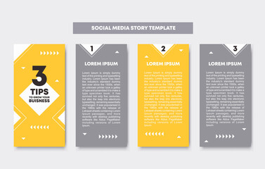 Trendy elegant square color templates design set collection. Layout for social media stories posts, mobile apps, banners design and web. Vector illustration with yellow and grey pastel colors