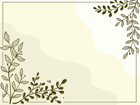 handdrawn minimalis Floral background free vector