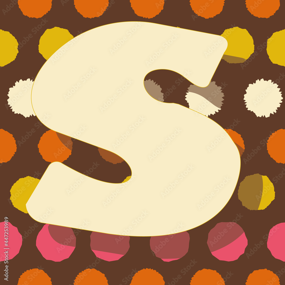 Poster letter q from the alphabet vector seamless repeat pattern print background