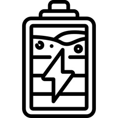 battery line icon