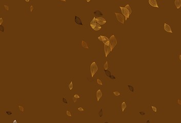 Light Yellow, Orange vector doodle pattern.