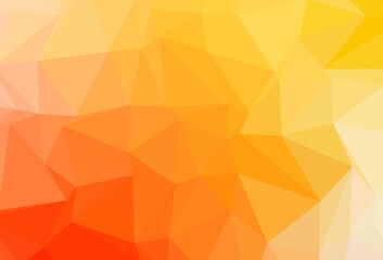 Light Yellow, Orange vector polygonal pattern.