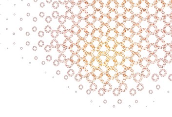 Light orange vector pattern with spheres.