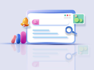 3D Web Development UX-UI Design Concept