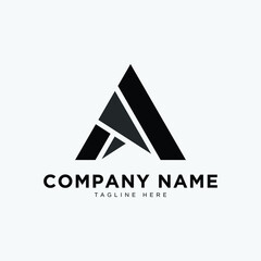 logo with initials A, eye catching, modern, simple and clean. suitable for your business or company