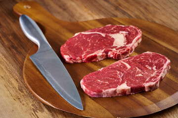 Irish beef steak, raw