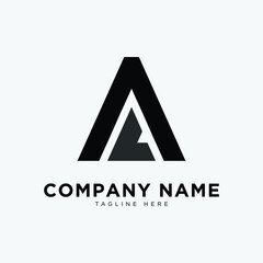 logo with initials A, eye catching, modern, simple and clean. suitable for your business or company