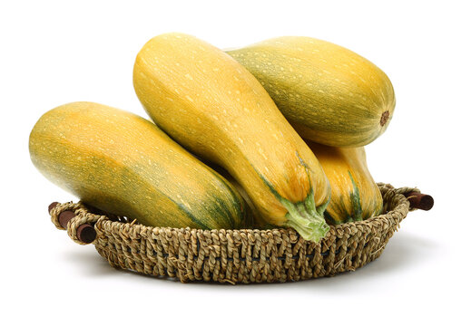 Zucchini on white background 
