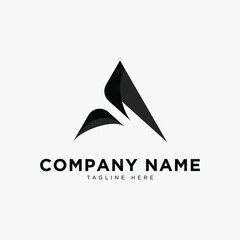 logo with initials A, eye catching, modern, simple and clean. suitable for your business or company