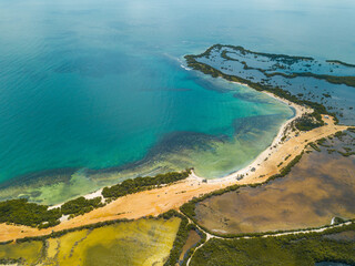 aerial view of island