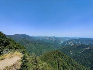 view of the mountains in the morning