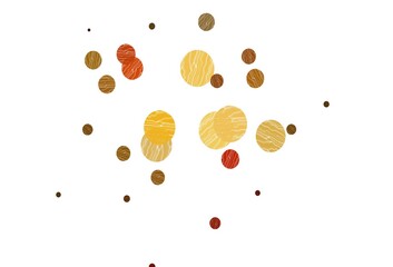 Light orange vector cover with spots.