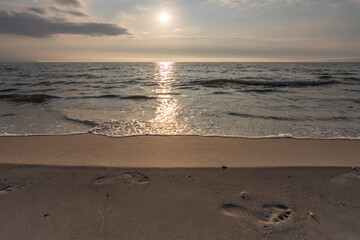 Fußspuren am Ostseestrand