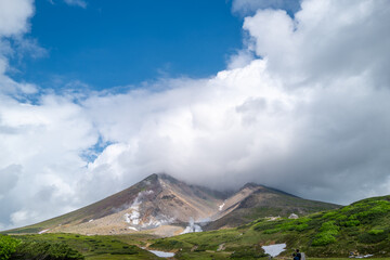 北海道上川郡東川町にある大雪山の旭岳の風景 View of Mt.Asahidake in...