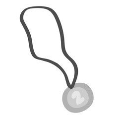 Silver medal logo icon sign Hand drawn doodle cute design Victory symbol Sport lifestyle Winner championship Cartoon children's game style Fashion print clothes apparel greeting invitation card cover