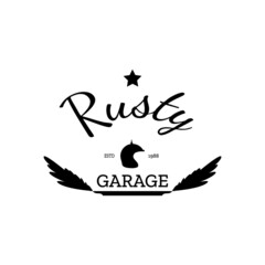 Vector illustration of a logo for a motorbike garage