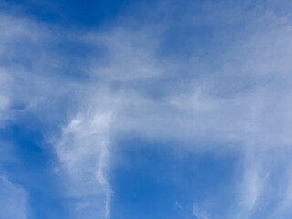 Cloudscape with blue sky and white clouds