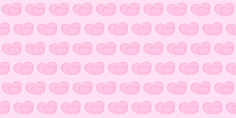 Vector pastel pink color background pattern heart love symbol