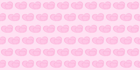 Vector pastel pink color background pattern heart love symbol