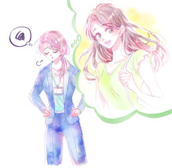 綺麗な女性に憧れる女性