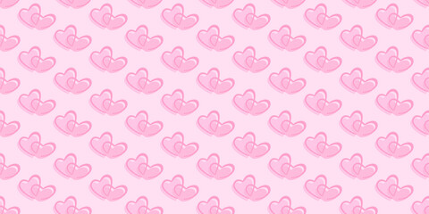 Vector pastel pink color background pattern heart love symbol