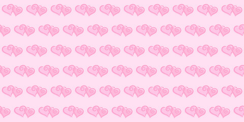 Vector pastel pink color background pattern heart love symbol