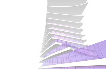 modern architecture concept rendering