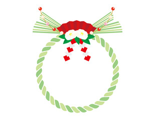 年賀状のイラスト素材　しめ縄