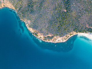 aerial view of the coast of island