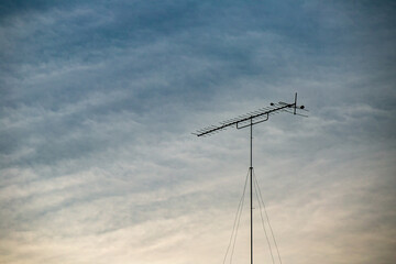 antenna on a blue sky