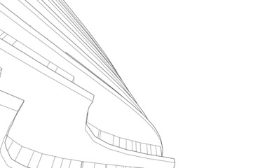 modern architecture drawing