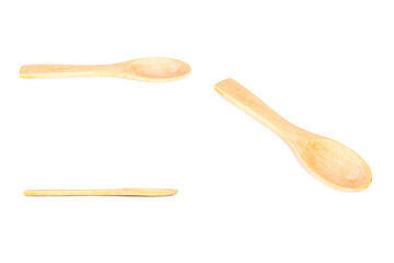 wooden spoon isolated on white background