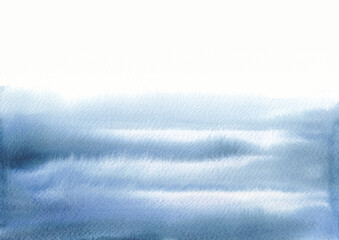 Blue mist watercolor ombre hand drawn backgrounds