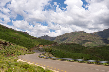 a road crisscrossing the mountain