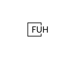 FUH Letter Initial Logo Design Vector Illustration