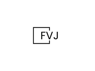 FVJ Letter Initial Logo Design Vector Illustration