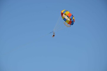 paragliding in the sky