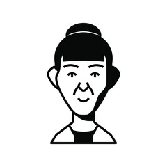 Funky female avatar human face
