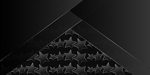 Abstract black background with star