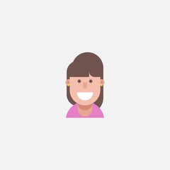 Flat design Woman character vector illustration