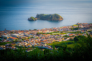 Vila Franca do Campo with the famous volcanic island in the background