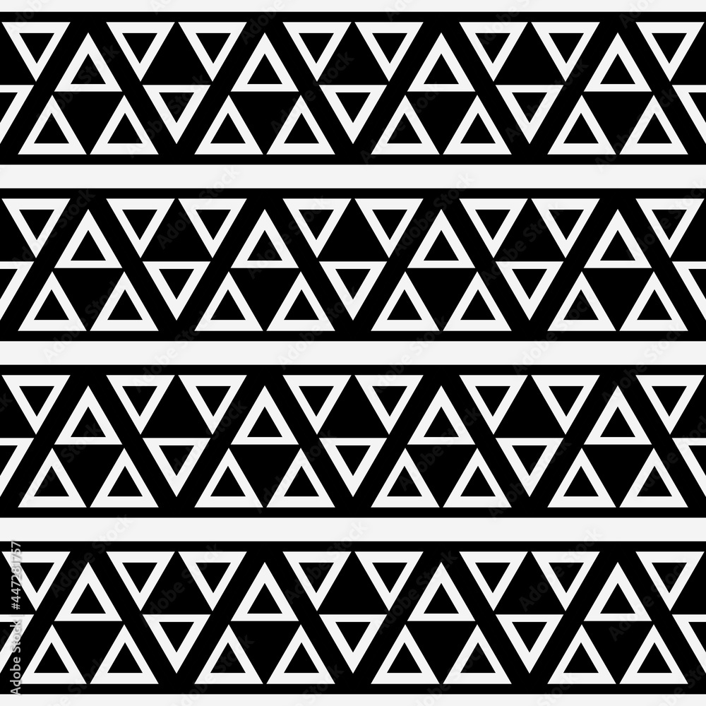 Poster triangles wallpaper. black simple trianlge pattern. vector.